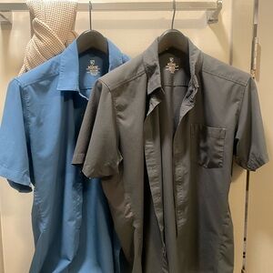 2 For 1 Men's KUHL Blue and Gray Short Sleeve button up Shirts - VG Condition